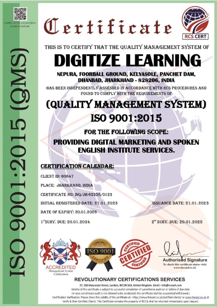 ISo certificaiton